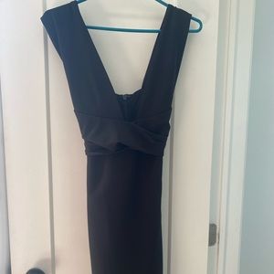 NWT Chelsea black low cut dress